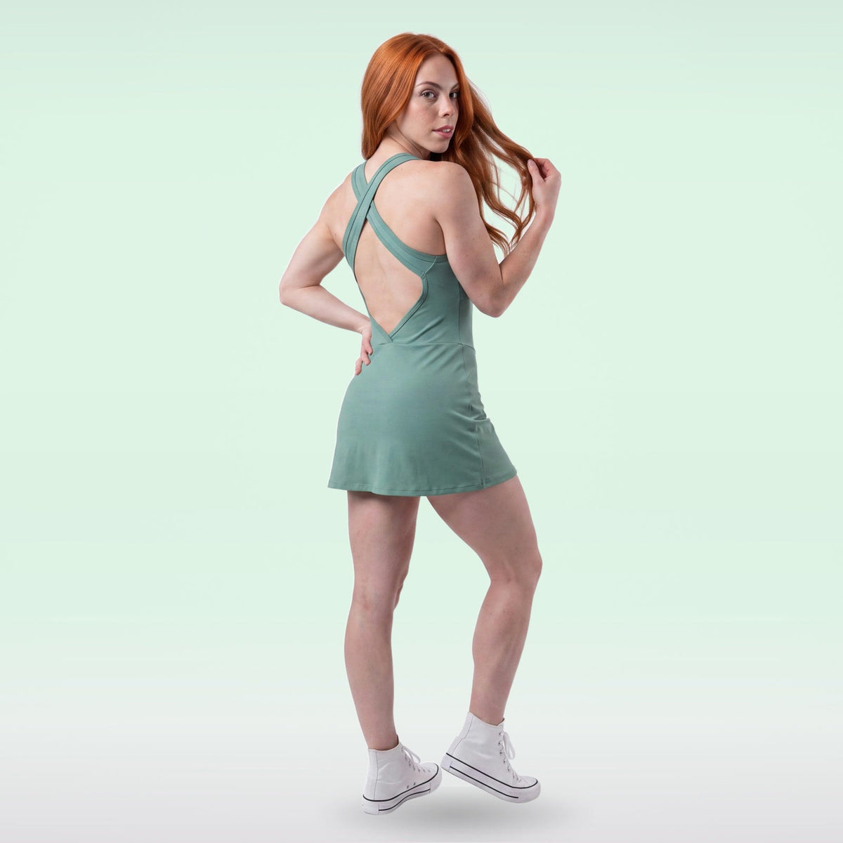 Vestido Dazpa Esperança Verde Sálvia